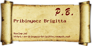 Pribinyecz Brigitta névjegykártya